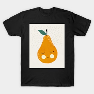 Pear eyelashes, Abstract, Mid century modern kids wall art, Nursery room T-Shirt